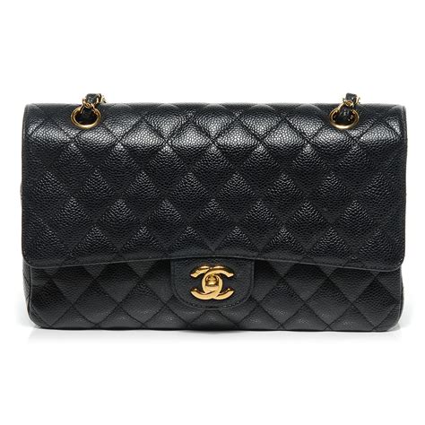 chanel quilted caviar|CHANEL Caviar Quilted Medium Double Flap Black.